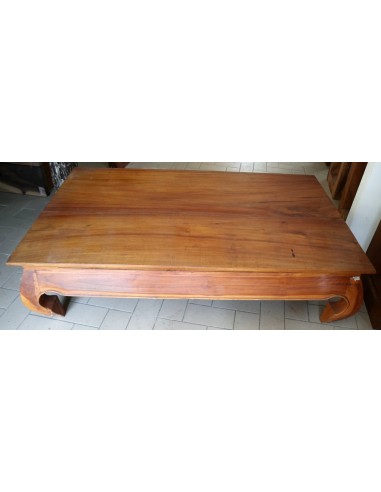 Tavolino da Caffè o fumo in legno di teak con gamba denominata Opium cm 125x75x35h