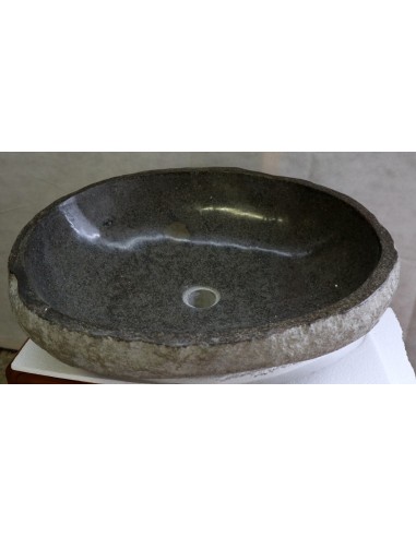 Lavandino pietra di fiume cm 54x46x15 river stone sasso lavabo sink bagno lav.n. 7