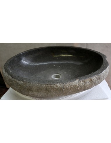 Lavandino pietra di fiume cm 56x45x15 river stone sasso lavabo sink bagno lav n 10