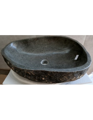 Lavandino pietra di fiume cm 53x38x15 river stone sasso lavabo sink bagno lav.n. 2