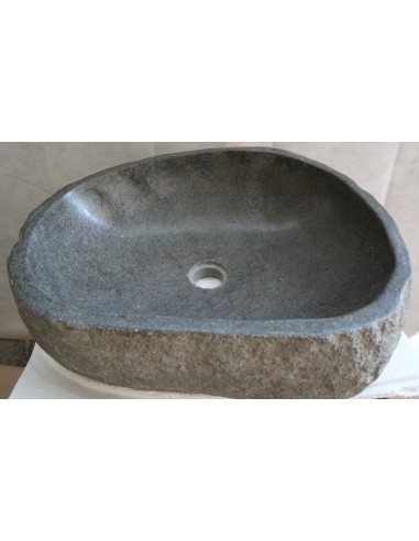 Lavandino pietra di fiume cm 51x40x15 river stone sasso lavabo sink bagno lav.n. 4