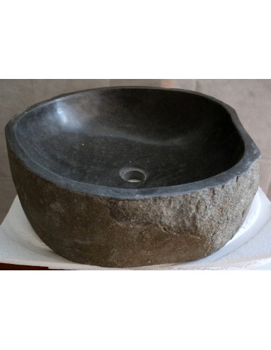 Lavandino pietra di fiume cm 43x42x15 river stone sasso lavabo sink bagno lav.n. 6