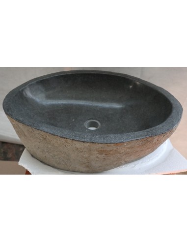 Lavandino pietra di fiume cm 57x41x15 river stone sasso lavabo sink bagno lav. n.5