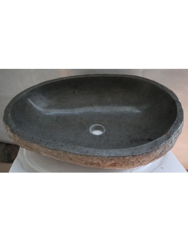 Lavandino pietra di fiume cm 57x40x15 river stone sasso lavabo sink bagno lav. n 3