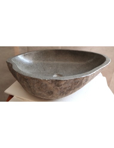 Lavandino pietra di fiume cm 58x42x15 river stone sasso lavabo sink bagno lav.n-15