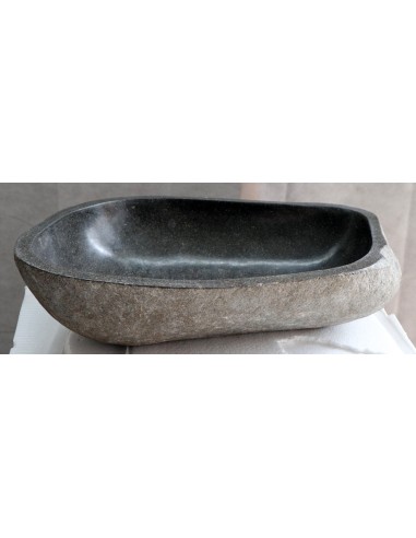 Lavandino pietra di fiume cm 58x38x15 river stone sasso lavabo sink bagno lav. n 18