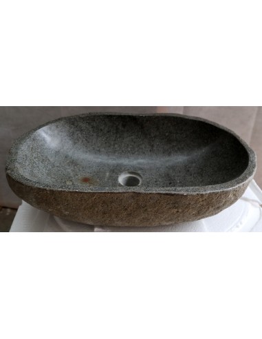 Lavandino pietra di fiume cm 56x35x15 river stone sasso lavabo sink bagno lav.n 19