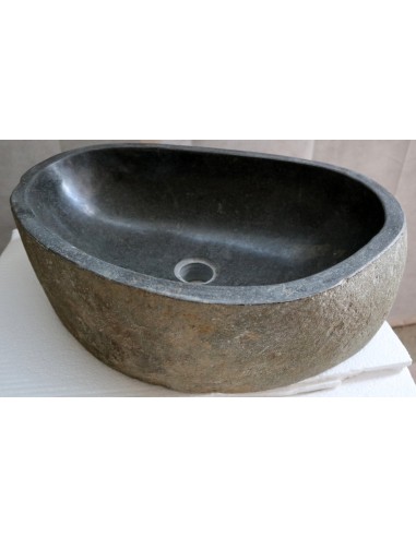 Lavandino pietra di fiume cm 48x32x15 river stone sasso lavabo sink bagno lav. n 21