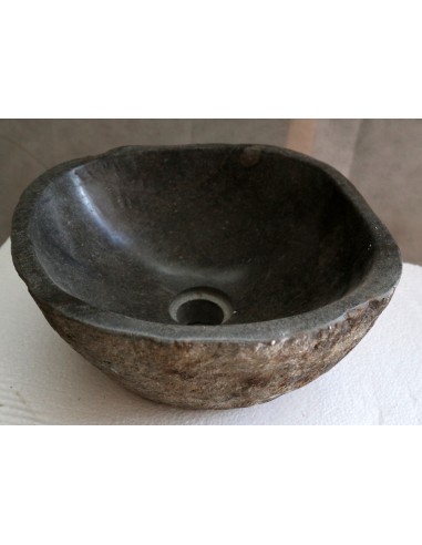 Piccolo Lavandino pietra di fiume cm 33x29x15 river stone sasso lavabo sink bagno lav. n 25