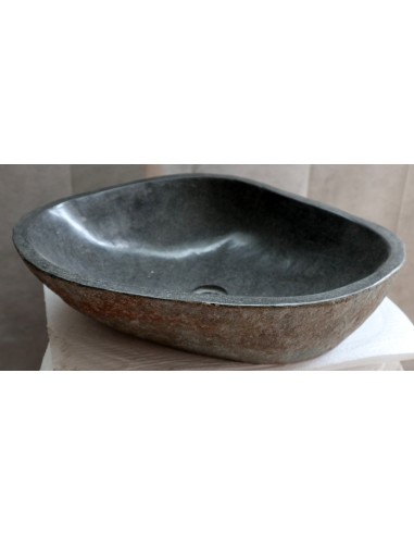 Lavandino pietra di fiume cm 56x44x15 river stone sasso lavabo sink bagno lav. n 26