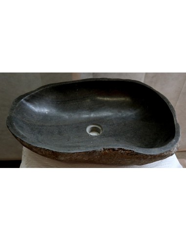 Lavandino pietra di fiume cm 56x38x15 river stone sasso lavabo sink bagno lav.n 27