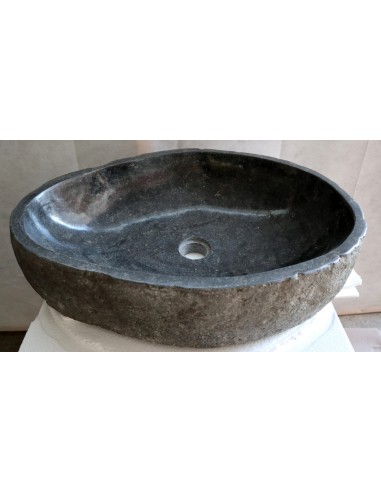 Lavandino pietra di fiume cm 60x40x15 river stone sasso lavabo sink bagno lav n 29