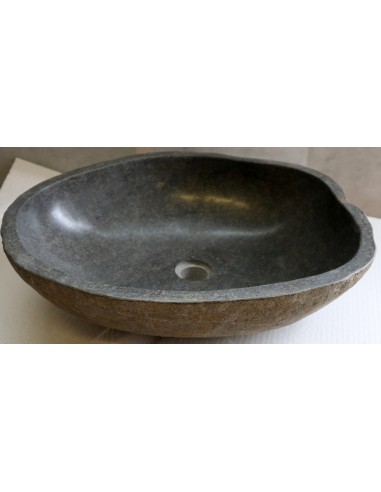 Lavandino pietra di fiume cm 53x44x15 river stone sasso lavabo sink bagno lav. n 32