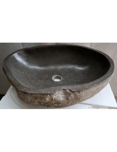 Lavandino pietra di fiume cm 56x40x15 river stone sasso lavabo sink bagno lav n 35