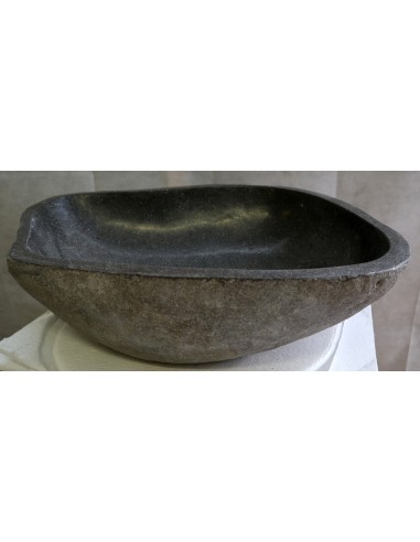 Lavandino pietra di fiume cm 58x38x15 river stone sasso lavabo sink bagno lav. n 39