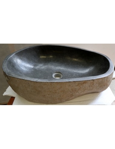 Lavandino pietra di fiume cm 56X35x15 river stone sasso lavabo sink bagno lav-N 47