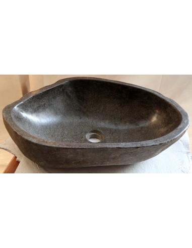 Lavandino pietra di fiume cm 55x37x15 river stone sasso lavabo sink bagno lav n 50