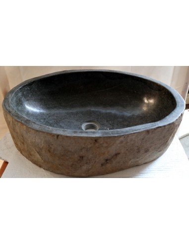 Lavandino pietra di fiume cm 53x37x15 river stone sasso lavabo sink bagno lav. n 51