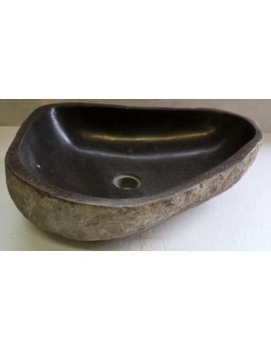 Lavandino pietra di fiume cm 51x40x15 river stone sasso lavabo sink bagno lav n 55