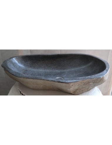 Lavandino in pietra di fiume cm 63x40x15 river stone sasso lavabo sink bagno lav n 57