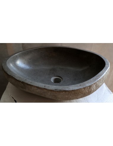 Lavandino pietra di fiume cm 50x39x15 river stone sasso lavabo sink bagno lav-n-58