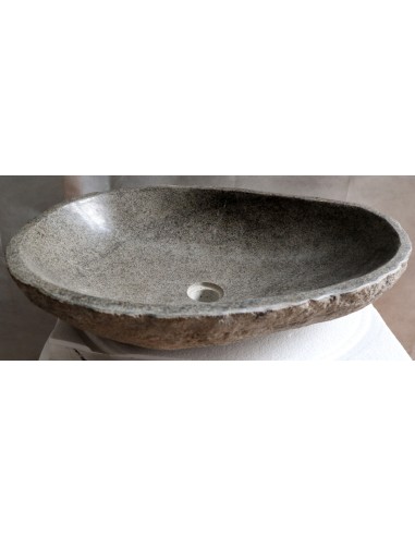 Lavandino pietra di fiume cm 63x44x15 river stone sasso lavabo sink bagno lav n 59