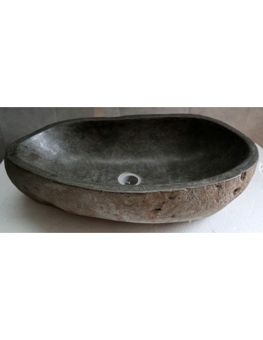 Lavandino pietra di fiume cm 64x35x15 river stone sasso lavabo sink bagno lav n 67