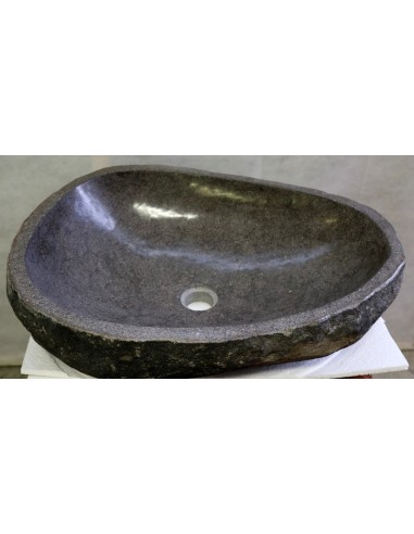 Lavandino pietra di fiume cm 56x40x15 river stone sasso lavabo sink bagno lav n 68