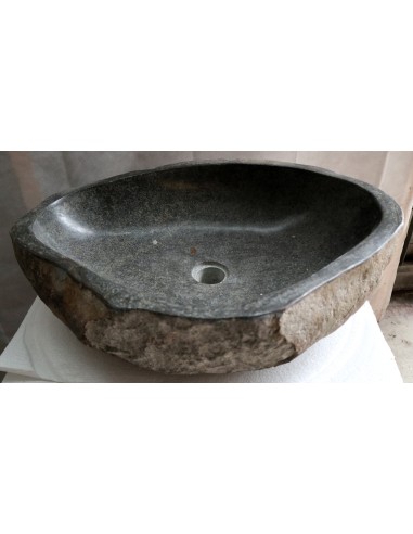 Lavandino pietra di fiume 55x42x15 river stone sasso lavabo sink bagno lav n 72