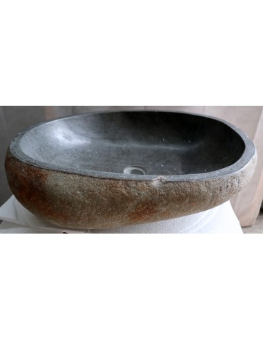 Lavandino pietra di fiume cm 56x44x15 river stone sasso lavabo sink bagno lav n 73