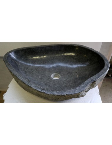 Lavandino pietra di fiume cm 63x45x15 river stone sasso lavabo sink bagno lav. n 80