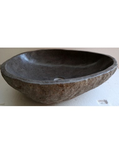 Lavandino pietra di fiume cm 55x44x15 river stone sasso lavabo sink bagno lav.n 81