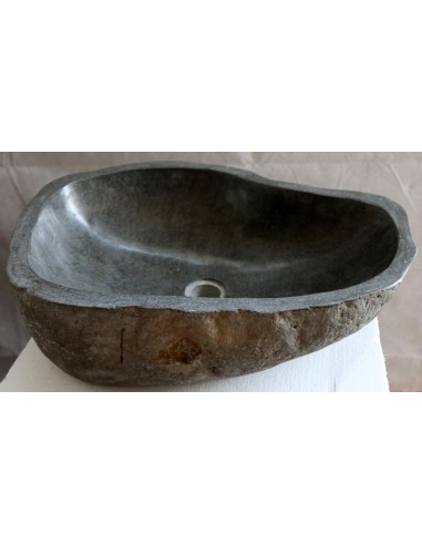 Lavandino pietra di fiume cm 54x38x15 river stone sasso lavabo sink bagno lav n 83