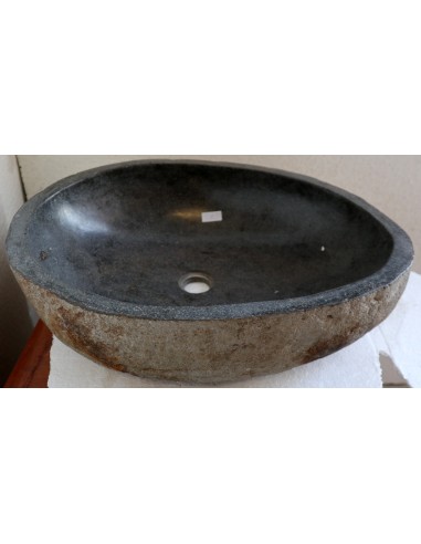 Lavandino pietra di fiume cm 56x42x15 river stone sasso lavabo sink bagno lav.n 91