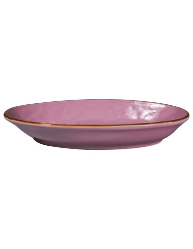 Piatto ovale Ovalino della linea Mediterranea Novità Home cm 28x17x3 rosa glicine