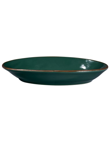 Piatto ovale Ovalino della linea Mediterranea Novità Home cm 28x17x3 verde militare