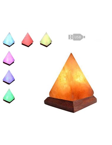 LAMPADA DI SALE USB PIRAMIDE LED COLORATO CM H9 CON SCATOLA Voganto