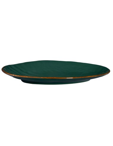 Piatto ovale da portata della linea Mediterranea Novità Home cm 36 X 21 X 5 verde militare